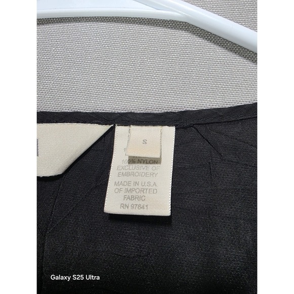 Womens Top Black Small Embroidered Dark Romantic Witchy Grunge J Jill Date Night - Picture 6 of 11